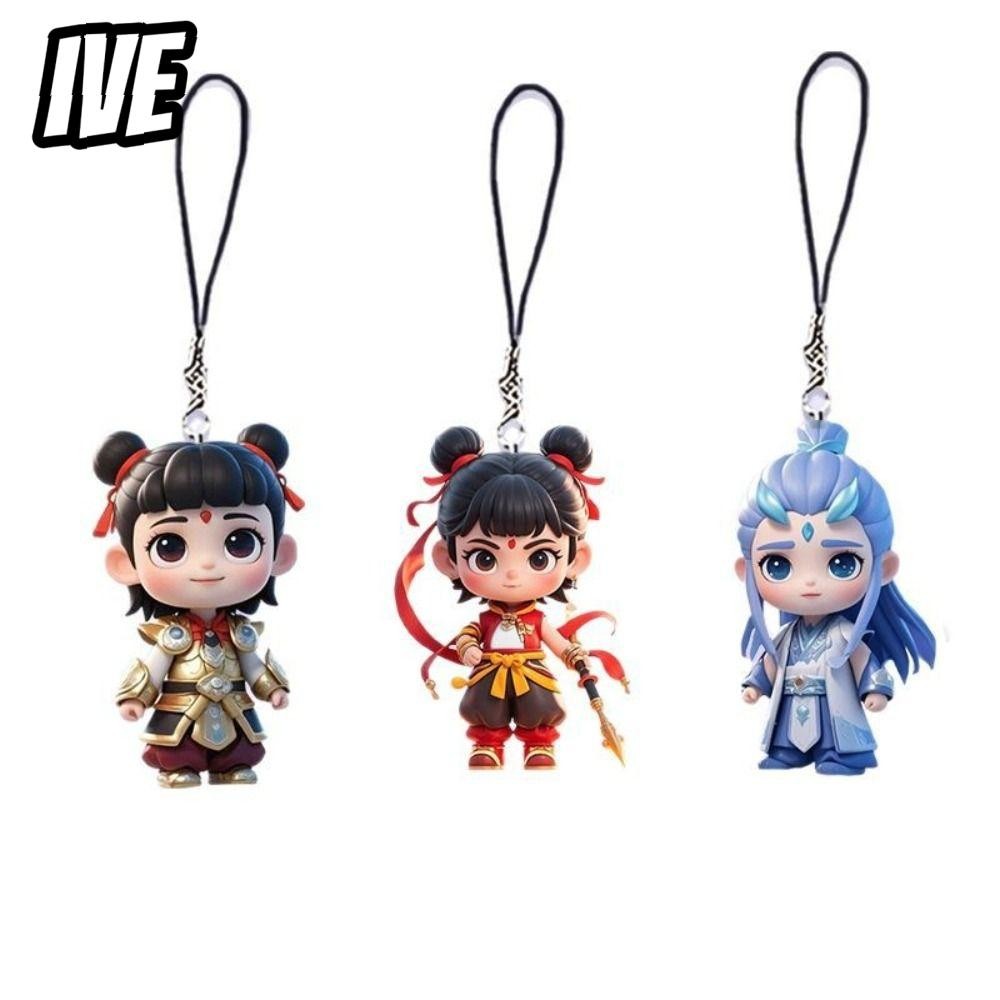 IVEYOUNG Nezha Key Chains Pendant, Nezha 2: The Demon Childs Sea Cartoon Keychain, Acrylic Portable 