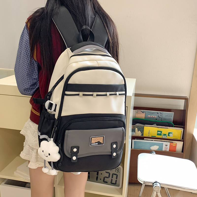 Girls Simple Large Capacity Backpack Childrens Casual Travel Backpack TV2Q