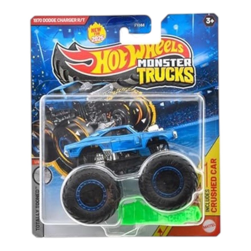 Hot Wheels Monster Trucks Totally Tooned 1970 Dodge Charger R/T