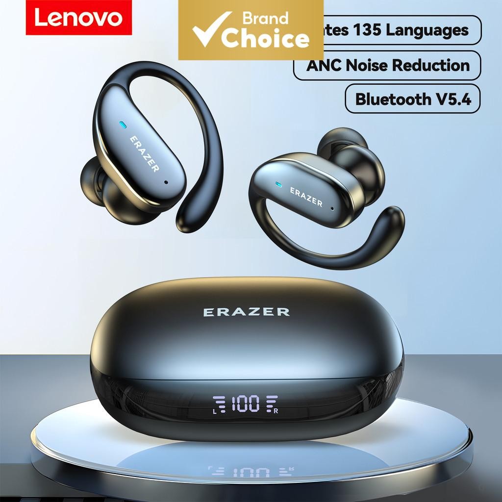 Lenovo Erazer XT80 PRO ชุดหูฟังไร้สายบลูทูธโทรศัพท์ 5.4 กันน้ํา Hifi พร้อมไมโครโฟน Led ตัดเสียงรบกวน
