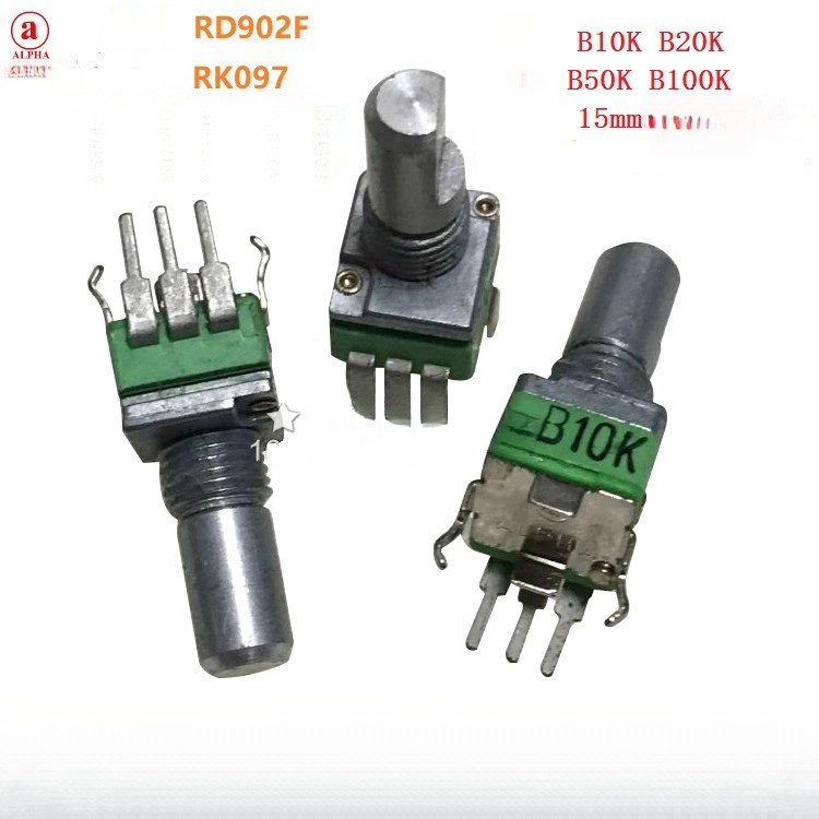 ไต้หวัน Aihua ALPHA โพเทนชิโอมิเตอร์แม่นยำ RD901F แบบเดี่ยว B10K 20K 50K 100K R097