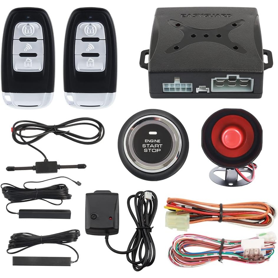 EASYGUARD EC003-NS PKE สัญญาณกันขโมยรถยนต์ Proximity Entry Push Start ปุ่มเครื่องยนต์ระยะไกล Start S
