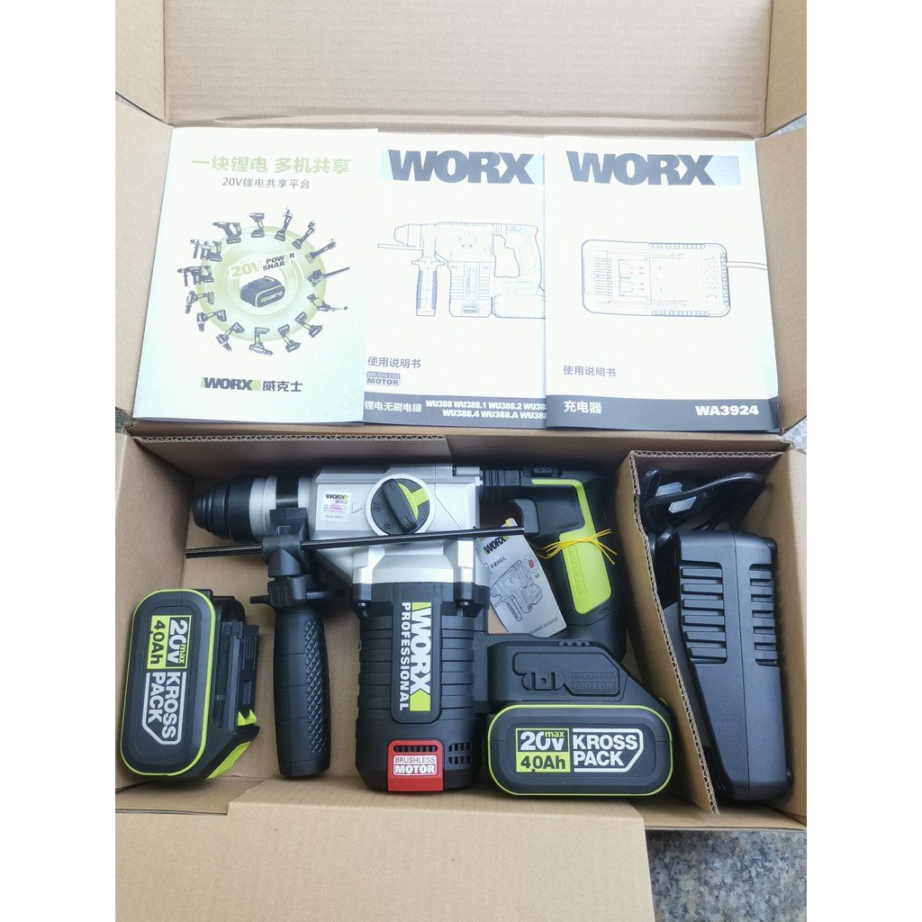 WU38 WU388 WU388 แบตเตอรี่ลิเธียมค้อนไฟฟ้าไร้แปรงถ่านสว่านกระแทกไฟฟ้า Pick ยี่ห้อใหม่ WU388 ไม่มี