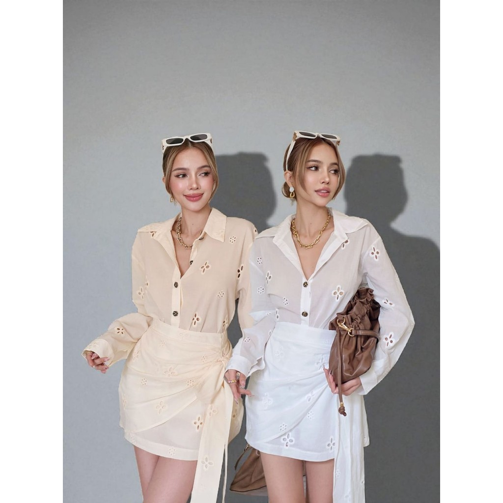 Bkkclothe. ใหม่ ORCHID TOP + SKORT COTTON CANDY (IMPORTED BANGKOK)