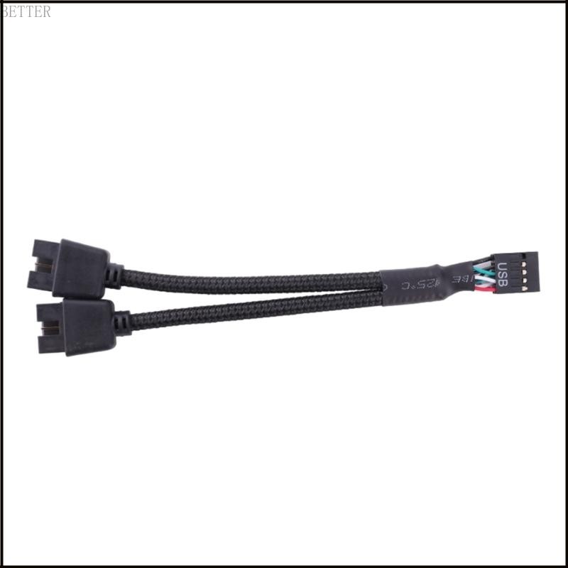 BETT 9Pin USB Header Female 1 ถึง 2 Male Extension Splitter Cable Connector Adapter
