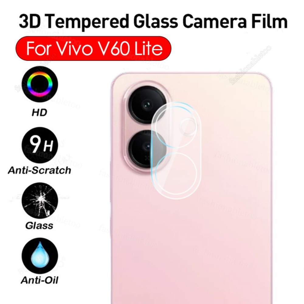 สําหรับ VivoV60Lite 3D เลนส์กล้องกระจกนิรภัยคลุมทั้งหมดฟิล์มป้องกันสําหรับ Vivo V60 Lite V60Lite V 6