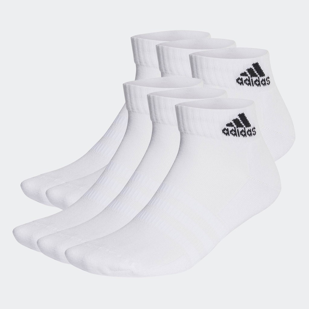 adidas ไลฟ์สไตล์ & บาสเกตบอล ถุงเท้ากีฬาหุ้มข้อนุ่มสบาย (6 คู่) Unisex สีขาว HT3442