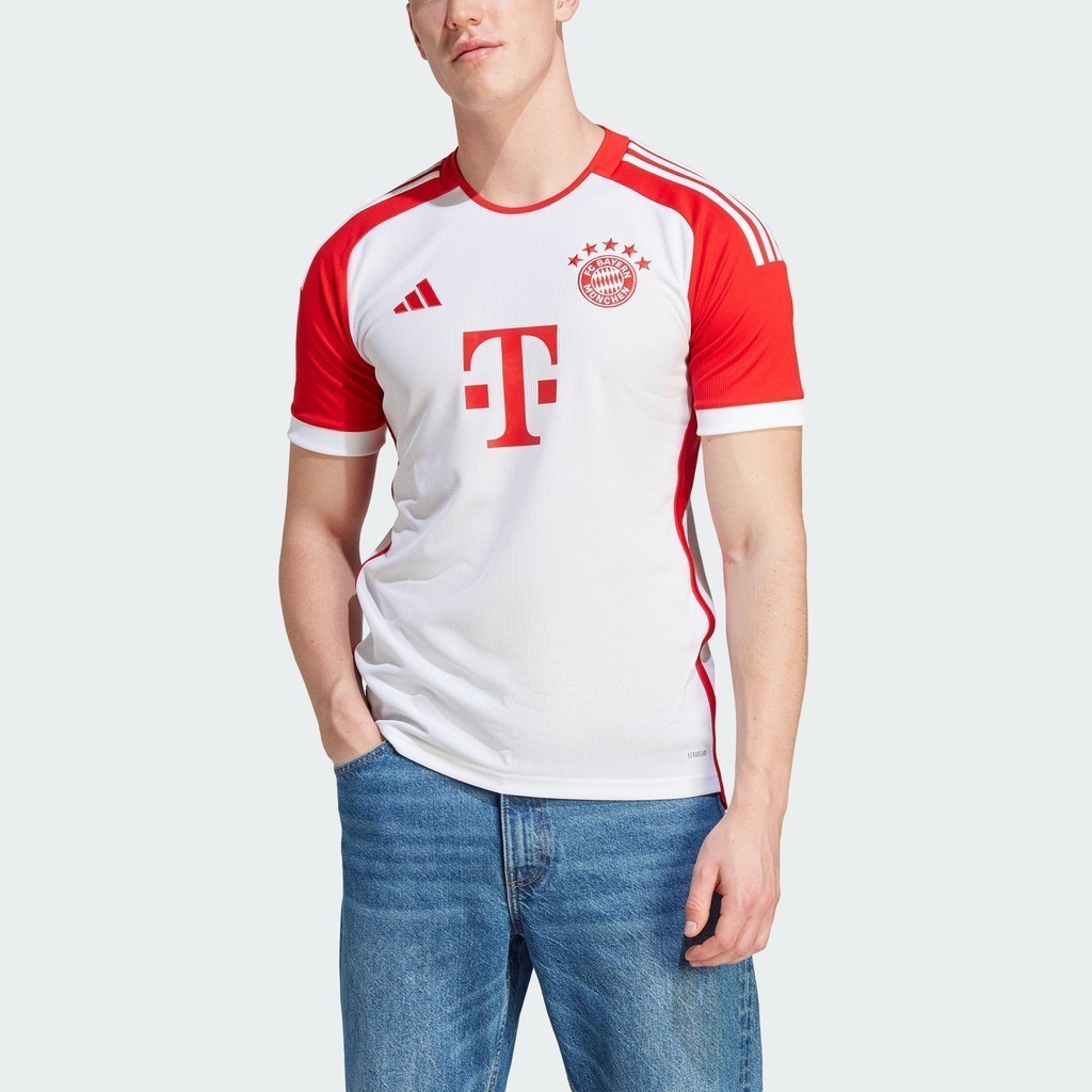 adidas ฟุตบอล เสื้อฟุตบอลชุดเหย้า FC Bayern 23/24 ผู้ชาย สีขาว IJ7442