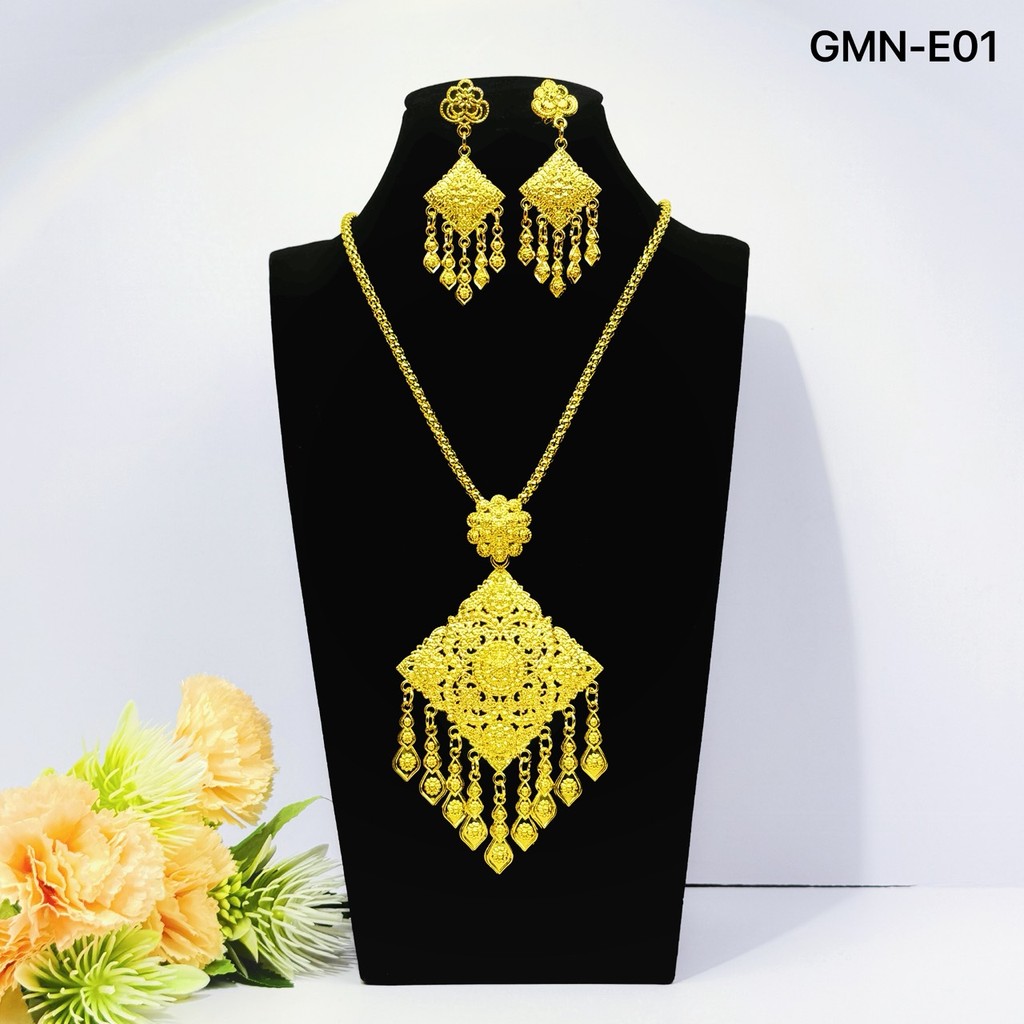 เครื่องประดับไทยสร้อยคอ สีเงิน ทอง ใช้สวมใส่ประดับชุดไทยโบราณ ทำการแสดง สินค้าพร้อมส่ง