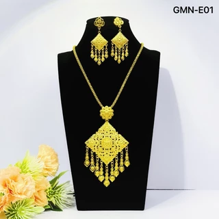 เครื่องประดับไทยสร้อยคอ สีเงิน ทอง ใช้สวมใส่ประดับชุดไทยโบราณ ทำการแสดง สินค้าพร้อมส่ง