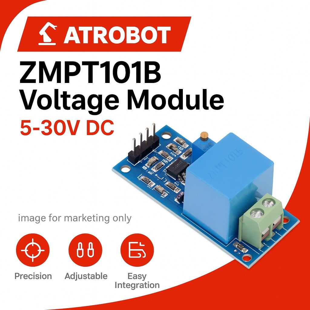 ZMPT101B AC Voltage Sensor Module 0-250V ไฮ-พริซิชั่น 5-30V อนาล็อกเอาต์พุต ไซน์เวฟออฟเซ็ต