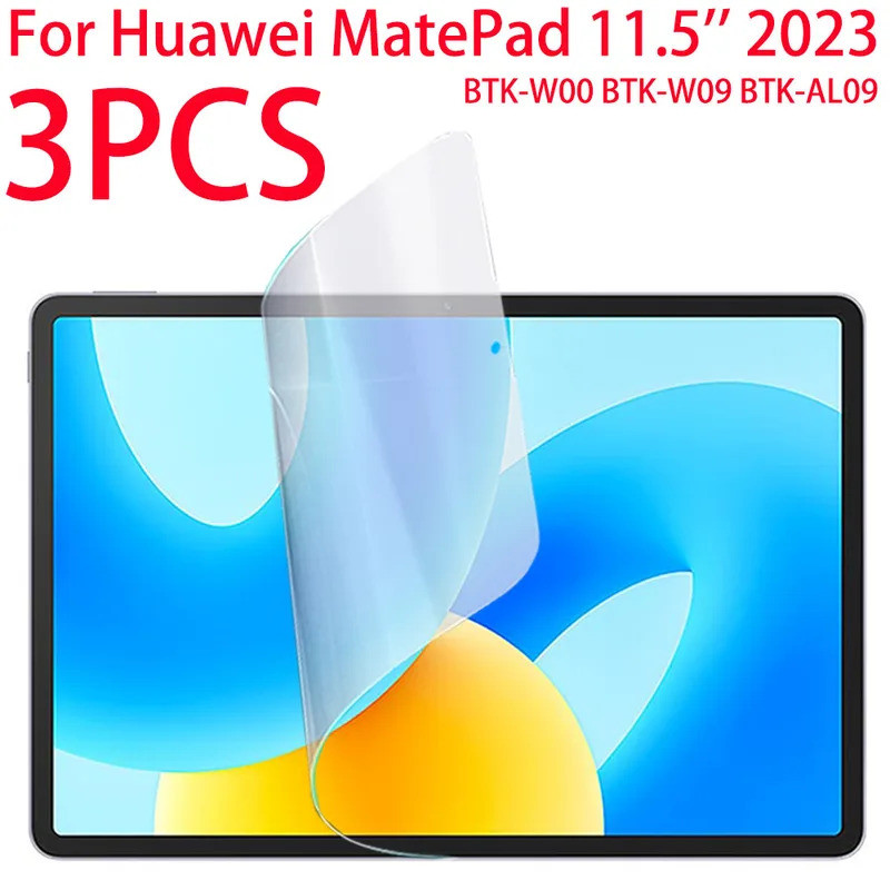 3PCS PET Soft Film Screen Protector สําหรับ MatePad 11.5 นิ้ว 2023 แท็บเล็ตป้องกันฟิล์ม BTK-W00 BTK-