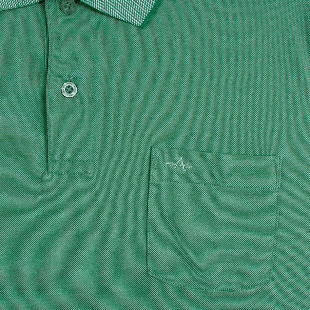 ARROW POLO เสื้อโปโลสีพื้น ปกทอJacquard แขนรัด กระเป๋าปะ ทรง COMFORT มี 2 สีให้เลือก  รุ่น MPCC860 - รูปที่ 2