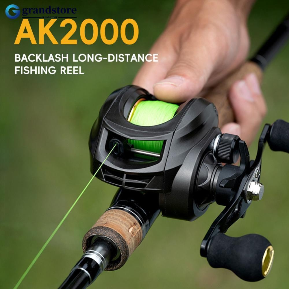 GRS Lure Baitcasting Reel AK2000 แม่เหล็กเบรค Anti-Backlash อุปกรณ์ตกปลาประสิทธิภาพสูง