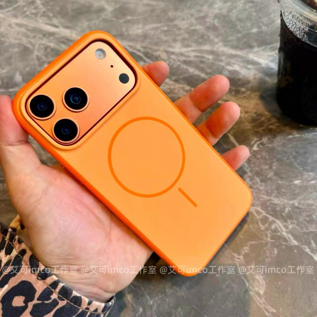 Supercase | สำหรับไอโฟน i11-i17promax Magnatic Silicone Case เคสสีส้ม ชาร์จไร้สาย แม่เหล็ก