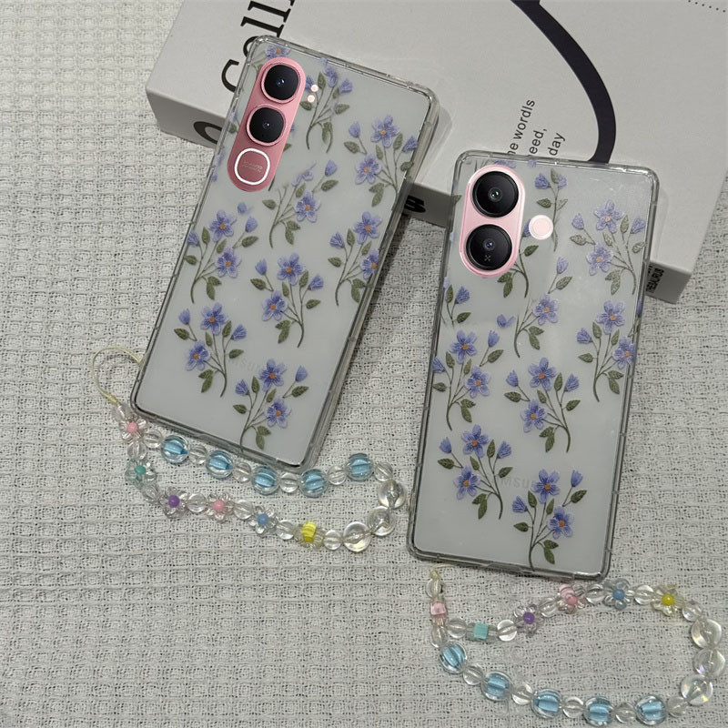 Ready Stock Casing for VIVO Y31 Y04s VIVOY31 5G เคส Phone Case Fashion Cute Transparent Flowers Sili