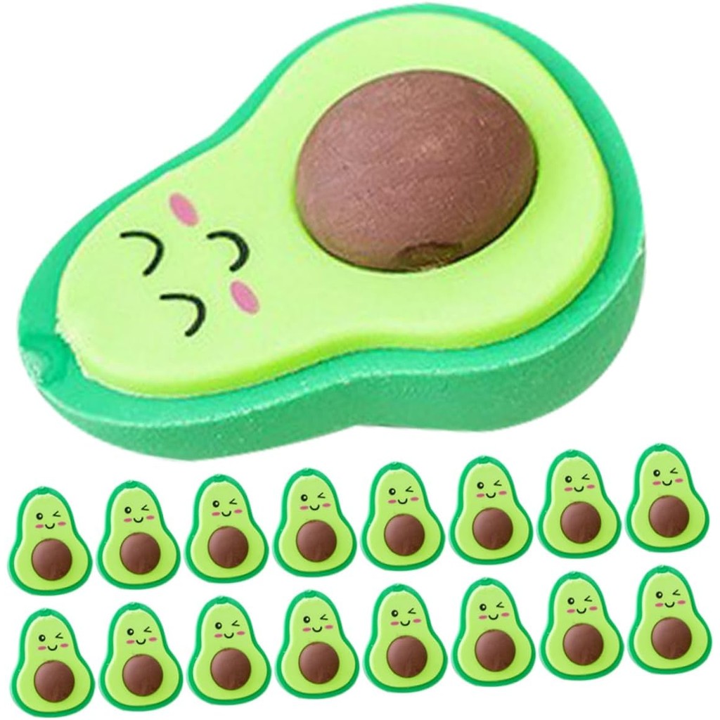 ERINGOGO Delicate Erasers Portable Avocado Erasers Cute for Boys and Girls Adults