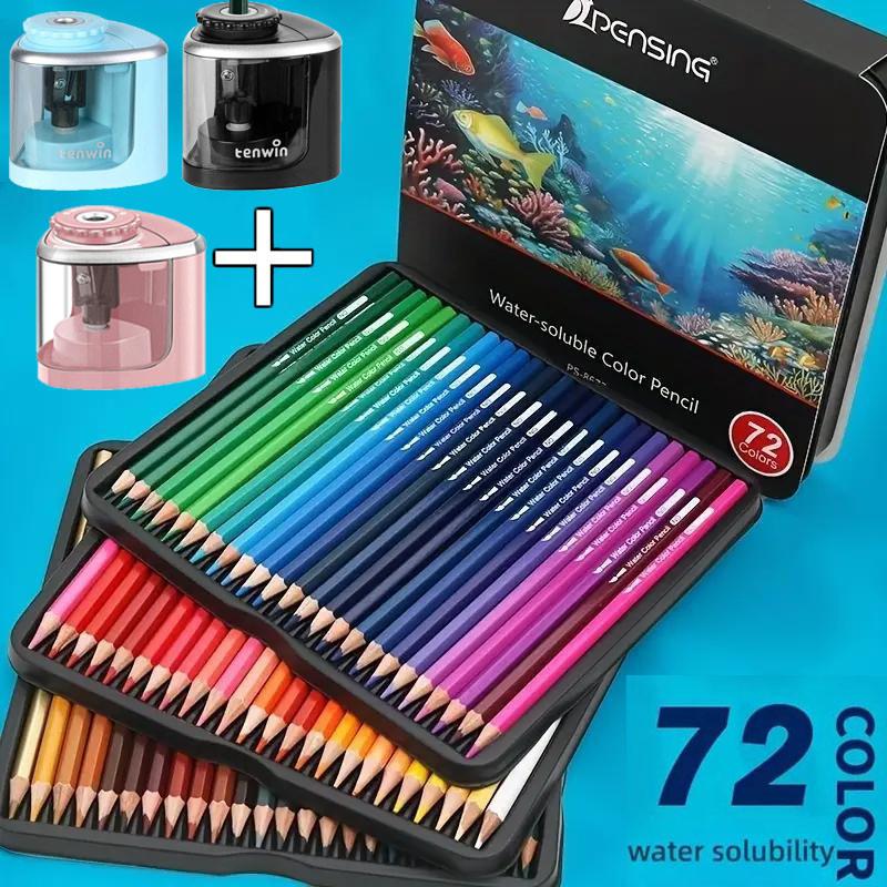 【Fast Shipping】ดินสอสีไม้ 36/72 สี ดินสอสีกล่องเหล็ก ดินสอสีไม้ยาวปากกาวาดรูป ดินสอเด็ก