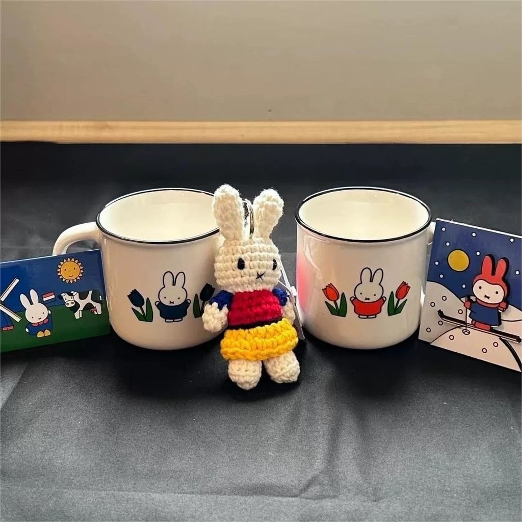 Dutch Bunny Miffy Miffy แก้วการ์ตูนน่ารักถ้วยดื่มถ้วยกาแฟแก้วสํานักงาน 103
