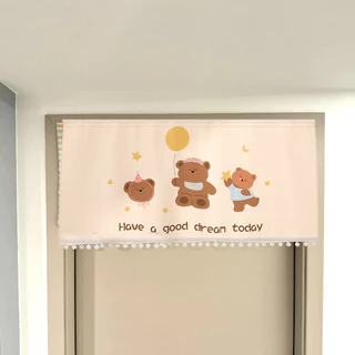40x90CM ม่านประตู ผ้าม่านห้องนอน รูปแบบการ์ตูน หน้าหลัก ตกแต่งห้องครัว ผ้าม่านครึ่ง