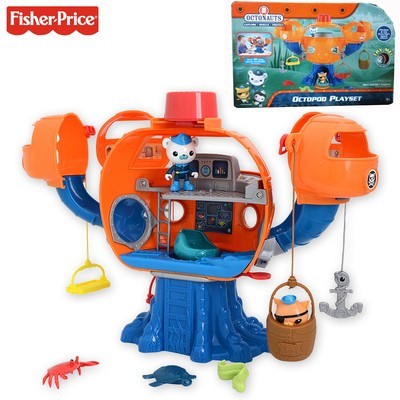 พร้อมสต็อก Fisher-ราคาคอลัมน์เรือดําน้ํา Luminous Octopus Castle ชุดเด็กเล่นบ้านของเล่น fcl80