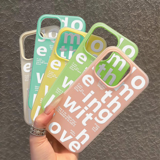 For เคสไอโฟน 135 สำหรับ iPhone 11 16 12 13 15 14 Pro Max 16 15 Plus เคส ตัวอักษรภาษาอังกฤษที่ทันสมัย 2 in 1 ปกอ่อน Case