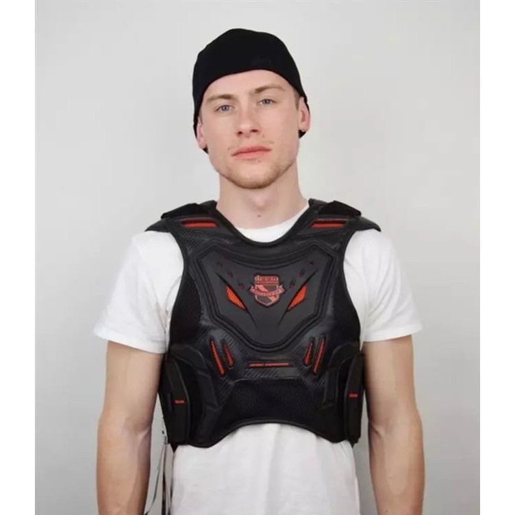 ICON Off-Road เสื้อกั๊กสำหรับรถจักรยานยนต์ ปกป้องหน้าอกด้วยวัสดุ D3O ทนทานต่อแรงกระแทก สไตล์ STREET