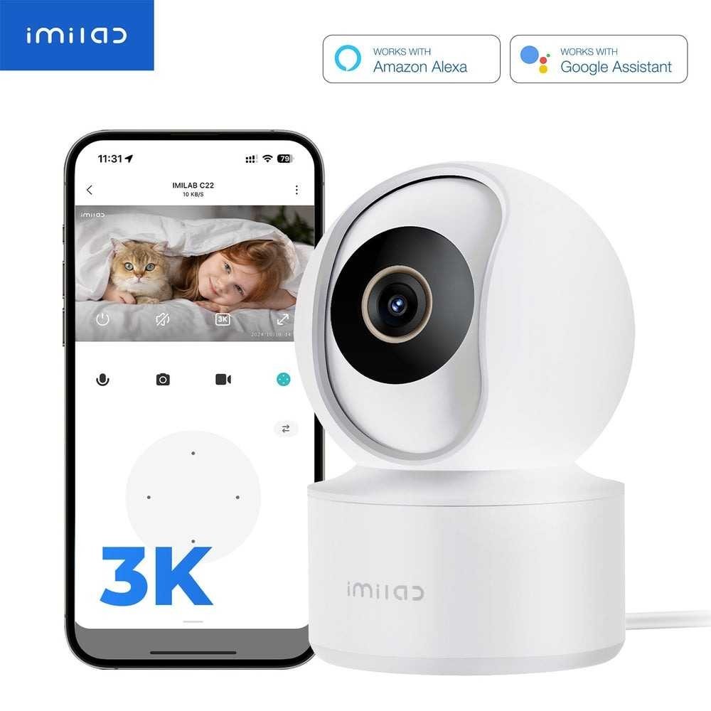 IMILAB Smart Google Home Alexa 360 Rotation Full HD 3K กล้องวงจรปิด - C22