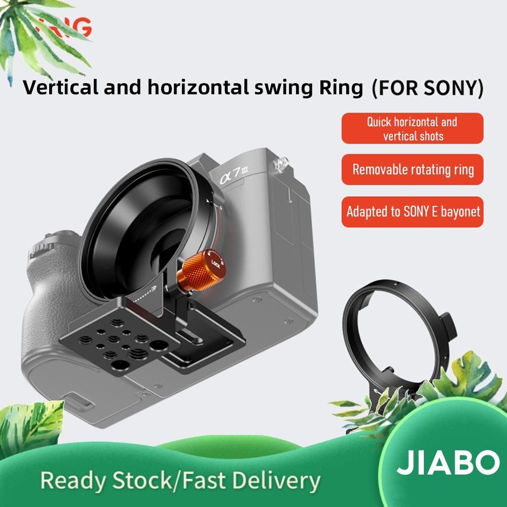 Jiabo Jiabo VRIG 65.9 มม.หมุนได้ขาตั้งกล้องแหวนเลนส์ COLLAR เท้า QUICK RELEASE PLATE 1/4in & 3/8in ห