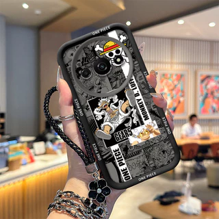 เคส Redmi A3 A3X เคสโทรศัพท์ซิลิโคนอ่อนนุ่มเทรนด์ภาพสีดํา TYHS