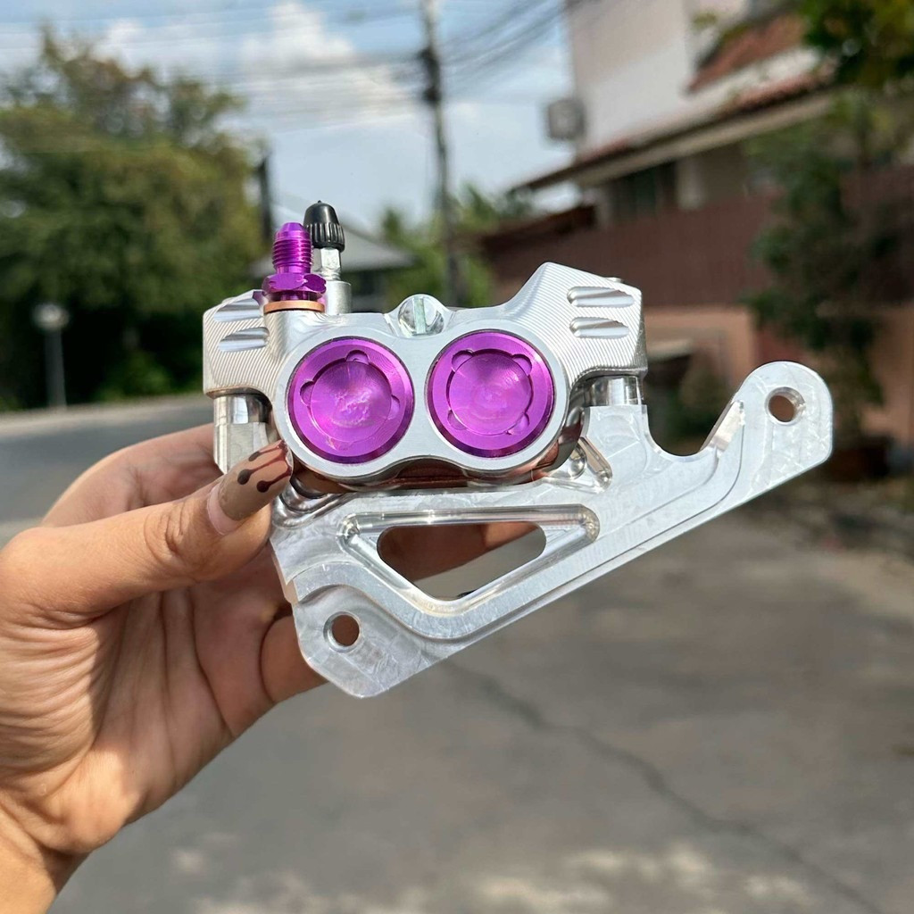 ⚡ปั้ม8.1CNC+ผ้าเบรคทองแดง✅งานCNCพร้อมขาจับแถมน็อต W125R/S/บังลม/W110i/LED/W125LED/Sonic/FINOจานเดิม/FINOจาน220#ปั้ม81CNC ราคา ถูกที่สุด ดีลบีเคเค แกลเลอรีภาพที่ 5