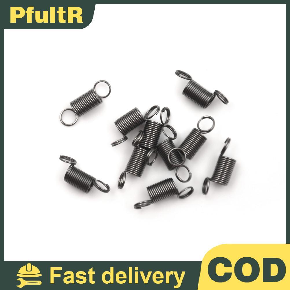 10PCS 15 มม.สแตนเลสสปริงความตึงเครียดขนาดเล็กพร้อมตะขอสําหรับ Tensile DIY ของเล่น