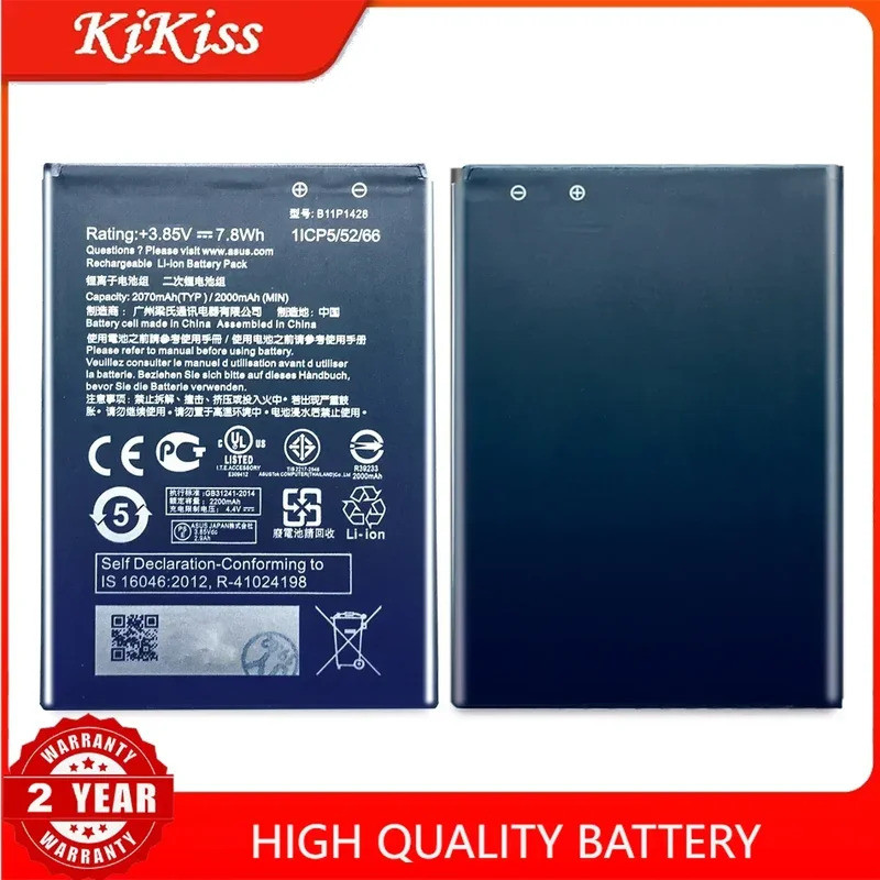 แบตเตอรี่คุณภาพสูงใหม่สําหรับ Asus ZenFone ZB450KL B11P1428 1ICP5/52/66 สมาร์ทโฟน Batterij + Track N
