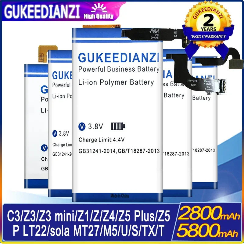 แบตเตอรี่ LIS1605ERPC สําหรับ Sony Xperia Z1 Z3 Z5mini C3 Z2 Z5 Z5C Z4 Z5 Plus T TX Z M5 S V LT25i U