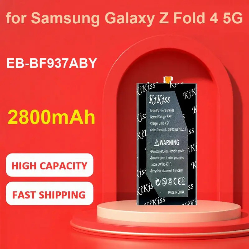 แบตเตอรี่ KiKiss สําหรับ Samsung Galaxy Z Fold 4 5G,EB-BF937ABY,2800mAh