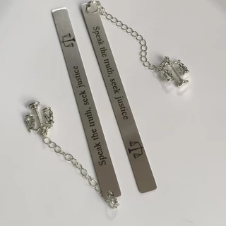 (พร้อมกล่องของขวัญ)ของขวัญบัณฑิตกฎหมายที่คั่นหนังสือสแตนเลส – พูดความจริง แสวงหาความยุติธรรม