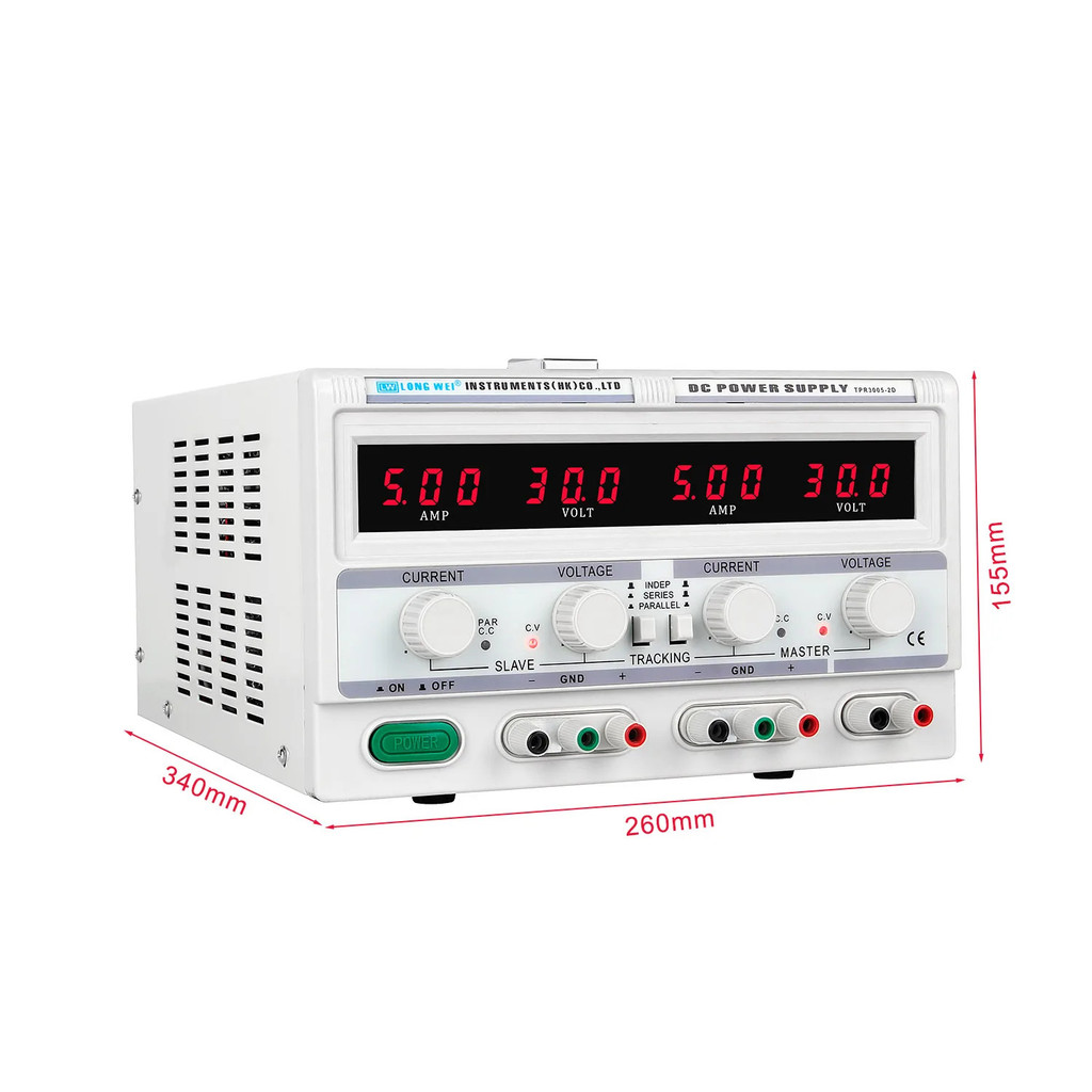 Great texture TPR3005-2D ปรับ Digital Dual Power Supply 30V 5A ห้องปฏิบัติการอุตสาหกรรม 5V 3A Linear