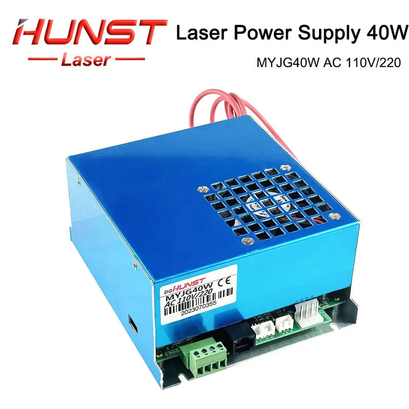 Well-made Huntt MYJG-40W CO2 เครื่องกําเนิดไฟฟ้าเลเซอร์ 110 V/220 V พร้อมพอร์ต LCD กระแสไฟสําหรับช่า