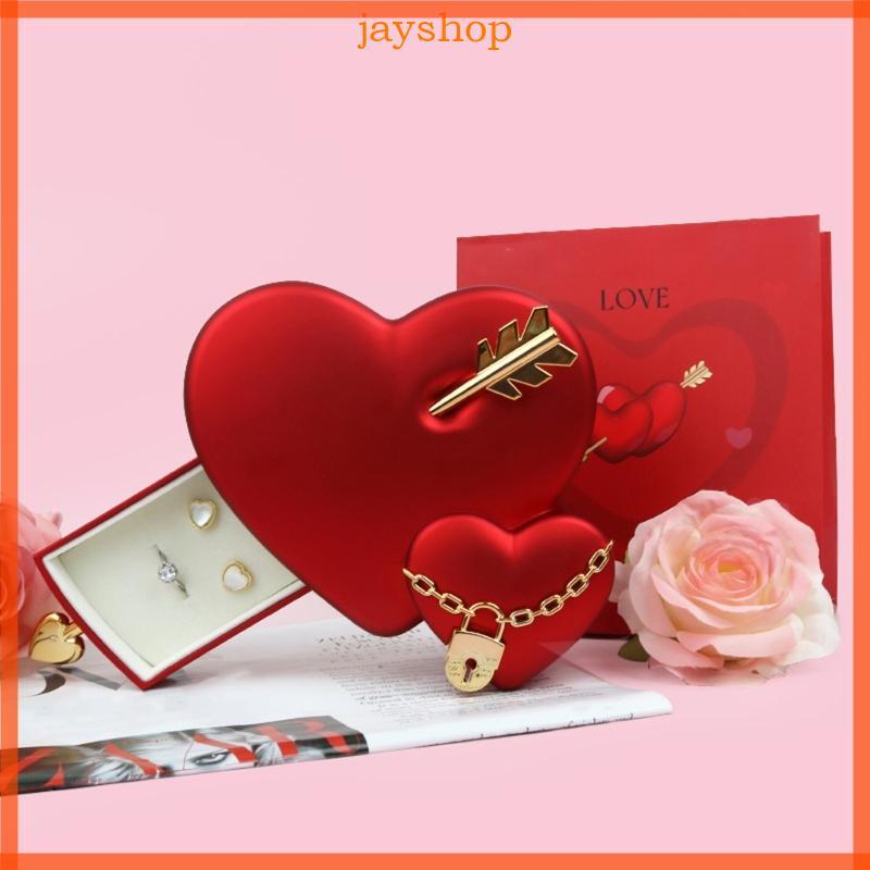 Jay Stylish Heart Jewelry Organizer with Arrows Valentine s Day กล่องบรรจุภัณฑ์