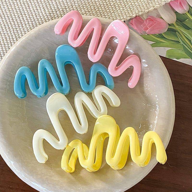 Tw สีสัน Jelly Wave Shark Hair Claw คลิป Anti-slip รูปที่ 8