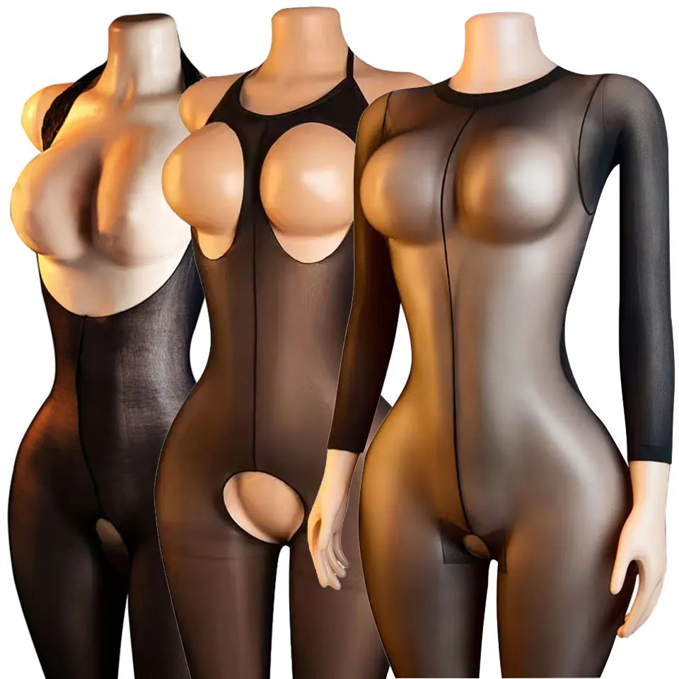 แขนยาวเปิด Bra ผู้หญิงเซ็กซี่ชุดชั้นในบอดี้สูท Bodystocking สําหรับชุดนอนผู้ใหญ่