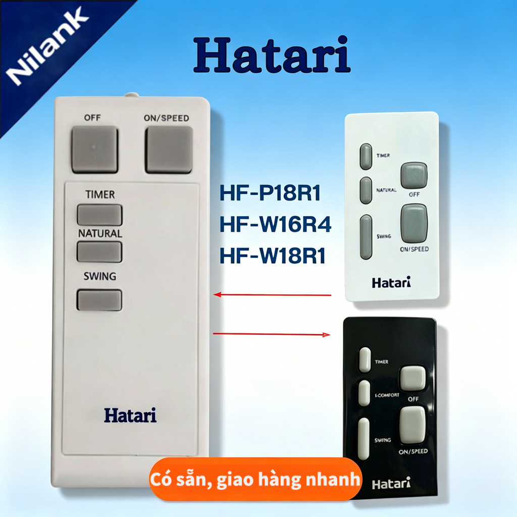 NiLANK รีโมทพัดลม Hatari ,Remote Hatari เหมาะสำหรับพัดลมติดผนัง