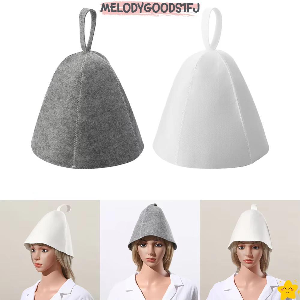 MELODYGOODS1FJหมวกซาวน่า,Breathable Felt Sweat Absorptionซาวน่าหมวก,ฝาครอบหัวป้องกันความร้อนน้ําหนักเบาทนความร้อนสักหลาดหมวกซาวน่าสปาเซสชัน