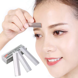 Crystal ใบมีดกันคิ้ว 10ชิ้น/กล่อง ใบมีดตัดขนคิ้ว มีดโกนขนนก ใบมีดโกน ใช้สำหรับโกนกันคิ้ว โกนหนวด
