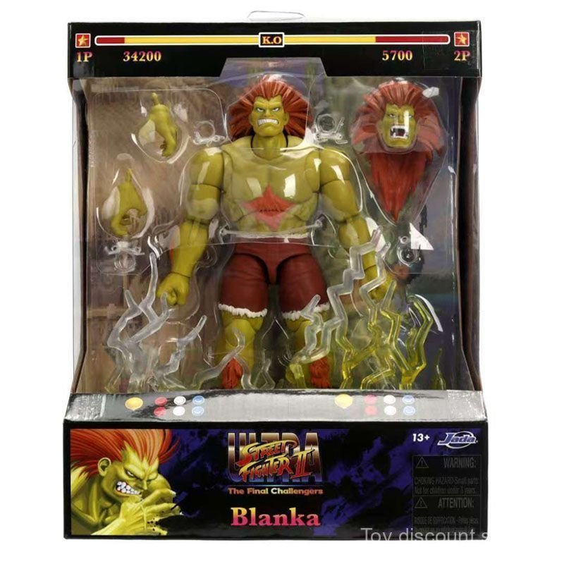 Jada Street Fighter ม.ง.ค. อ.ย.ไทย King Sagat Street Figure Blanca Werewolf Doll Lion Baroque