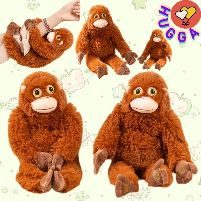 ❤ฮักก้า❤น่ารักแขนยาวลิง Plushy ตุ๊กตาสนุกลิง Plushie เดสก์ท็อปตกแต่ง Plushie ของเล่นคู่ของขวัญ Custo