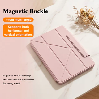 3+Yเคสแท็บเล็ต Samsung Tab S6Lite S10FE S9 S7FE S7Plus S8Plus A8 A9 A9Plus A11Plus พร้อมปากกาซองหนังกันกระแทกพับหลายมุม