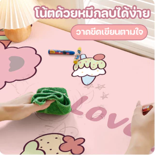 แผ่นรองโต๊ะหนัง PU แผ่นปูโต๊ะอเนกประสงค์ PVC กันน้ำ กันลื่น กันน้ํามัน กันรอยขีดข่วน เช็ดง่าย ลายการ์ตูน