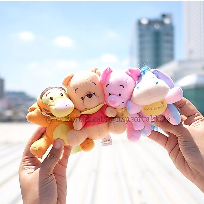 พวงกุญแจ Baby Pooh พูห์ & Piglet พิกเล็ต & Eeyore อียอร์ & Tigger ทิกเกอร์ & friends 4นิ้ว พู หมีพูห์ หมีพู