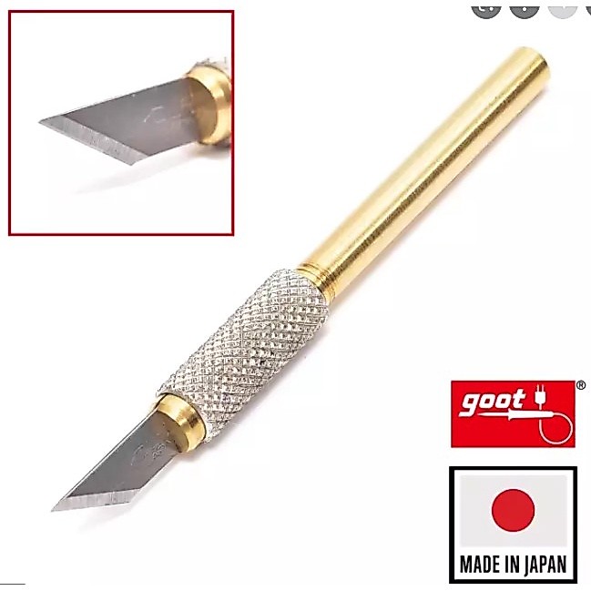 Goot ปลายหัวแร้ง แบบปลายมีดคัตเตอร์- Made in JAPAN ตัดพลาสติก ใช้กับหัวแร้งแช่ทั่วไปได้ ของแท้ 100%